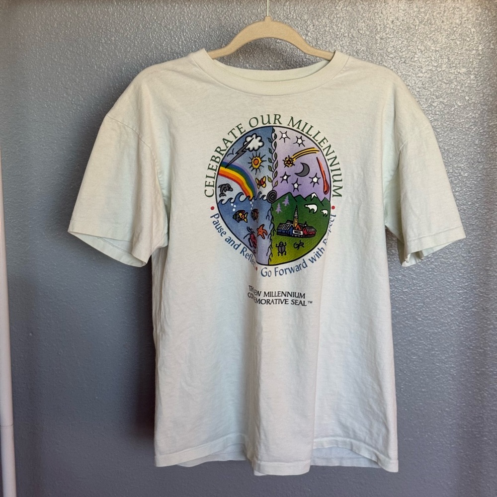 Colorful Nature Graphic Tee - Short Sleeve Tee Shirt